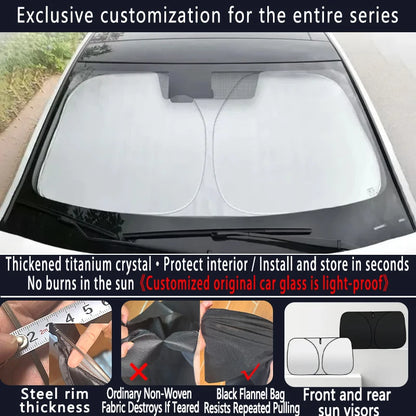 For Xiaomi YU7 MX11 2025~2026 Car Front Windshield Sunshade Fold Shade UV Shade Solar Sun Shade Privacy Curtain Car Accessories