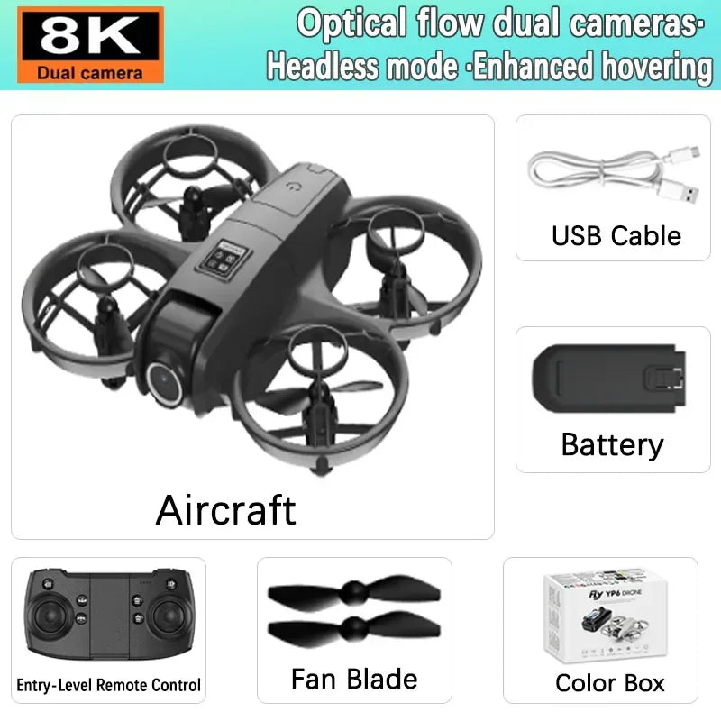 GPS Professional 8K High-Definition Aerial Photography Drone, High-Definition Four-Axis Camera Remote Control Aircraft YP6, 2.4G