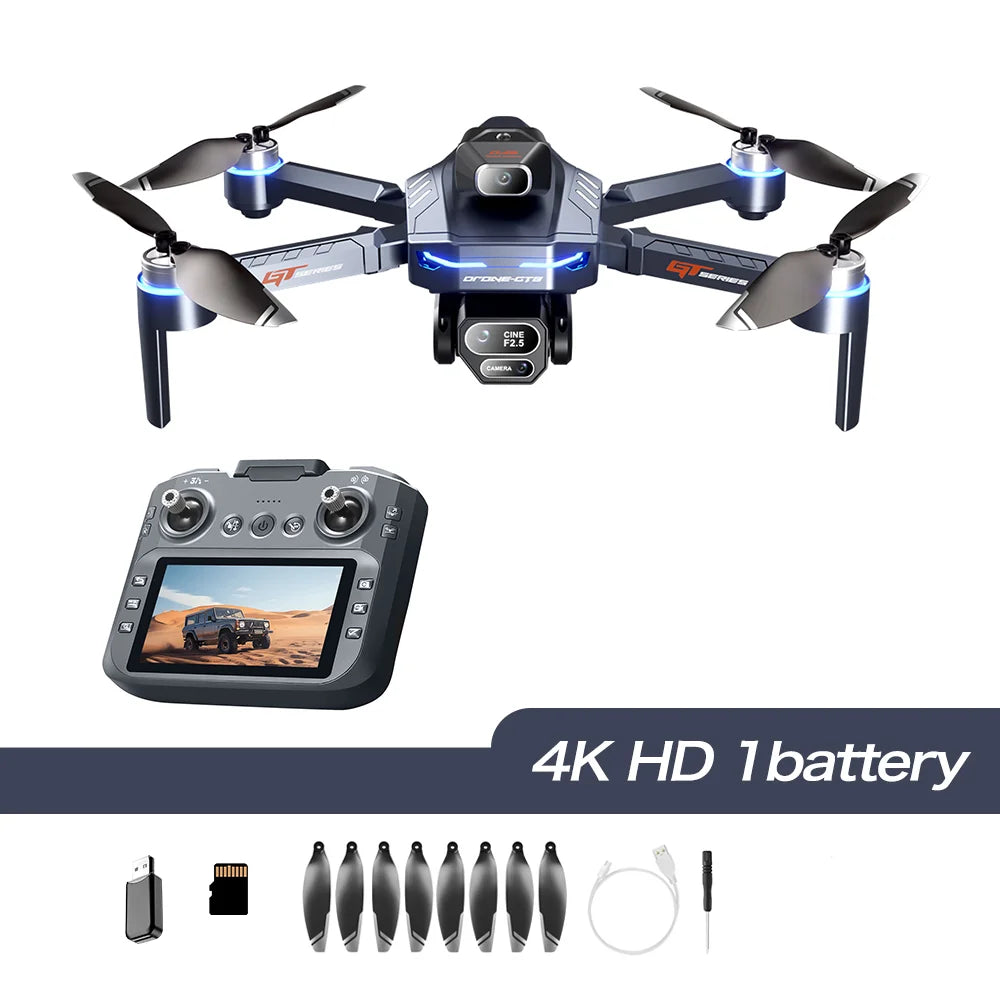 GT8 Mini Drone 8K WiFi GPS Professional HD Aerial Photography Quadcopter with Cameras Intelligent Obstacle Avoidance FPV UAV Toy