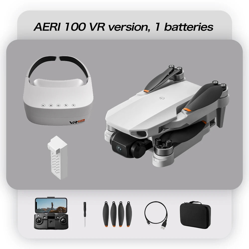 Aeri100 VR 8K Professional Drone With HD Camera 3-Axis Gimbal GPS Dron Brushless 5G WIFI Screen Remote Control RC Quadcopter Toy