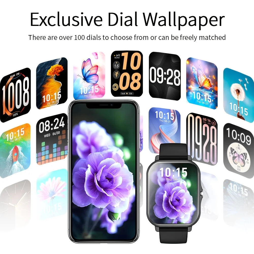 [Smart Watch, Wireless] Wireless Men'S And Women'S Smart Watch, 1.83-Inch Full Screen Touch, Dialing/Answering Calls, Pedometer