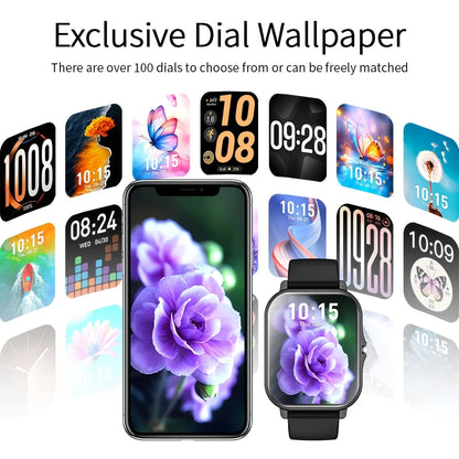 [Smart Watch, Wireless] Wireless Men'S And Women'S Smart Watch, 1.83-Inch Full Screen Touch, Dialing/Answering Calls, Pedometer
