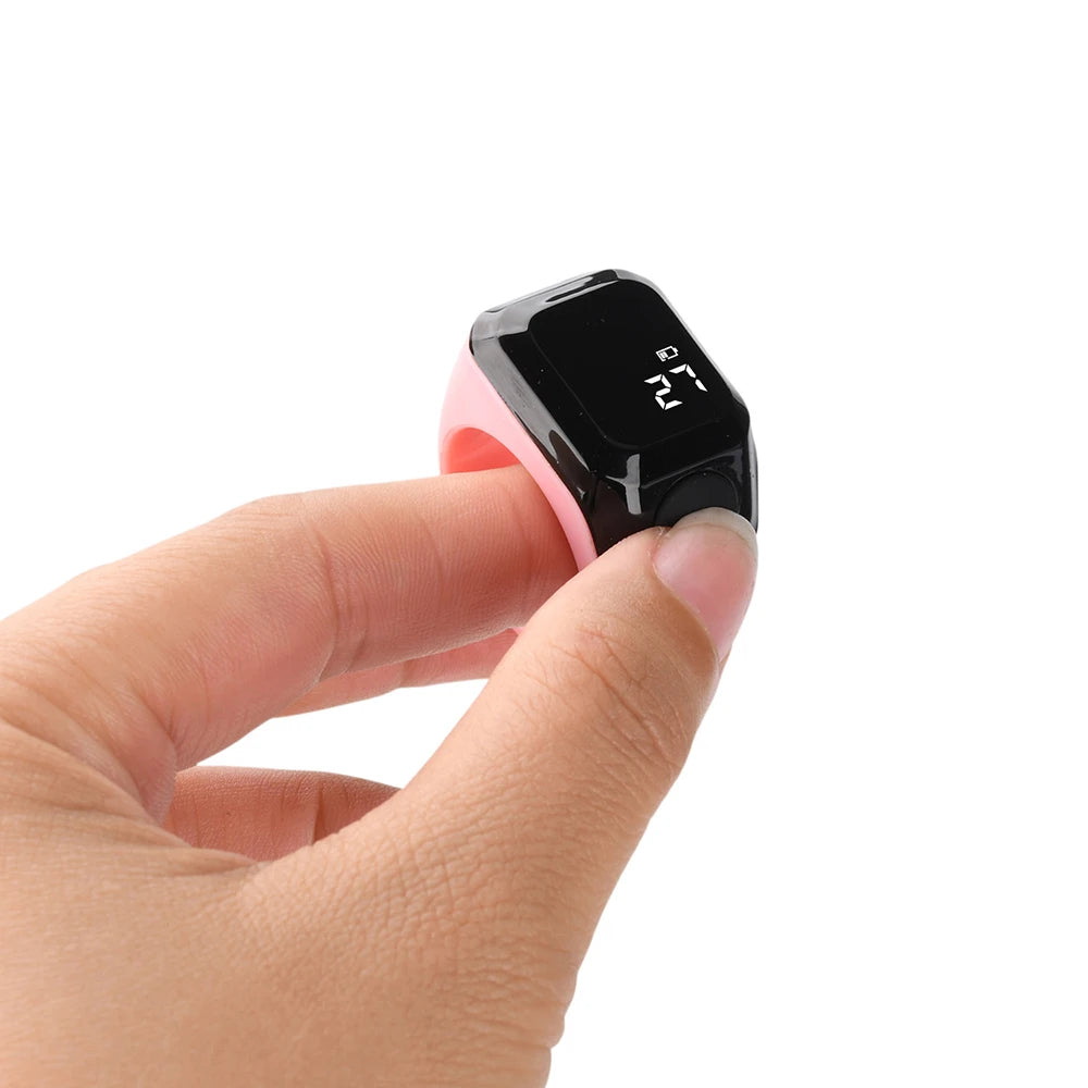 Digital Ring Counter Bluetooth APP Control OLED Display Silent Touch Type-C Rechargeable Muslims Ring Prayer Finger Counter