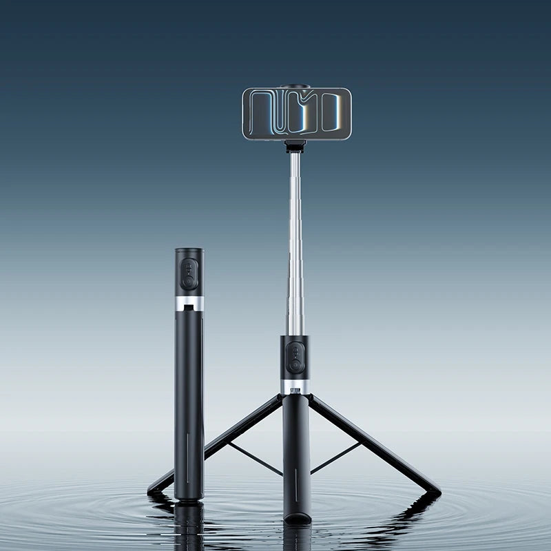 Universal Phone Tripod 1.7m Metal Selfie Stick with Wireless Bluetooth-compatible, Compatible with Sony Canon iPhone Xiaomi,