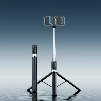 Universal Phone Tripod 1.7m Metal Selfie Stick with Wireless Bluetooth-compatible, Compatible with Sony Canon iPhone Xiaomi,