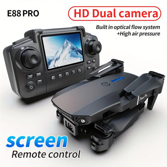 E88 Pro RC Drone WiFi FPV Height Hold Foldable Obstacle Avoidance 4K Wide-Angle HD Camera Quadrotor Helicopter Children's Toys