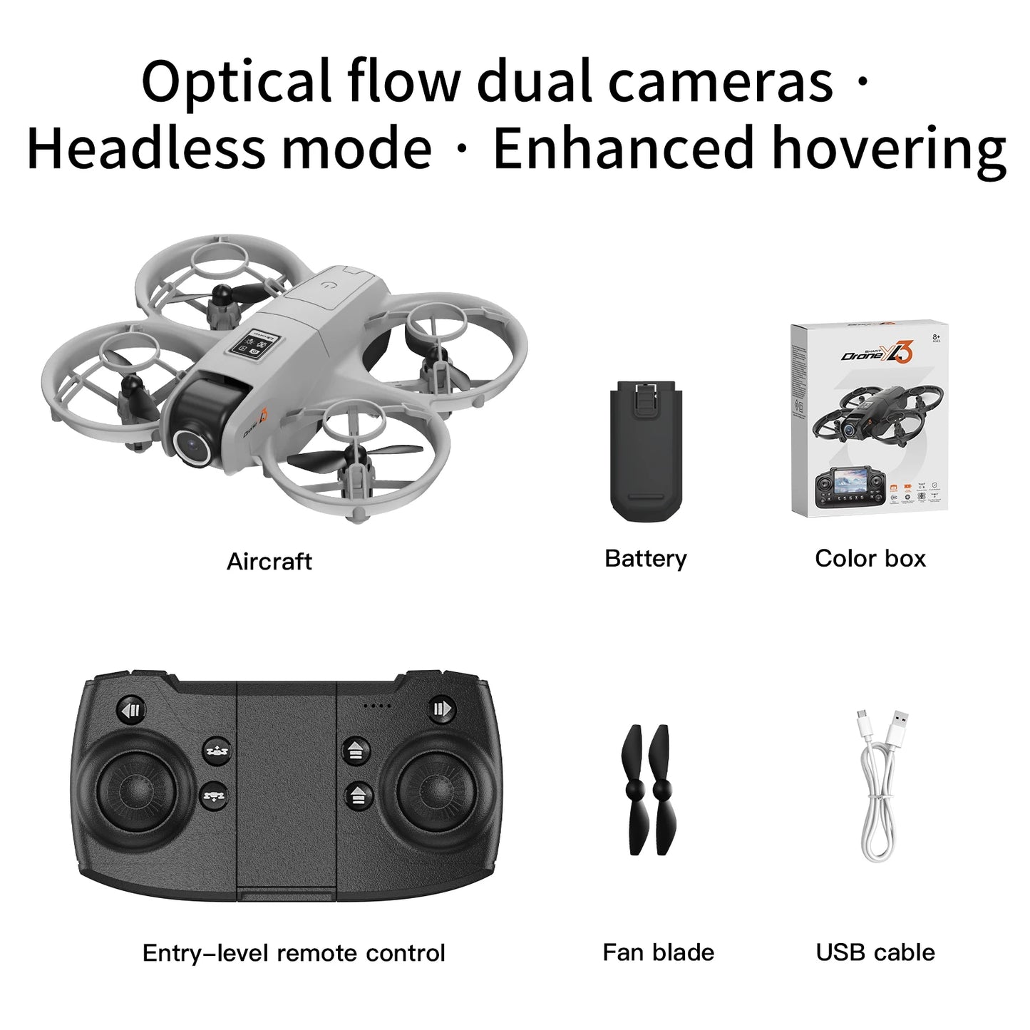 New YL3 Drone Dual Camera 5G WIFI Aerial Photography Aircraft Brushless Motor Remote Control Optical Flow Hover Aircraft UAV