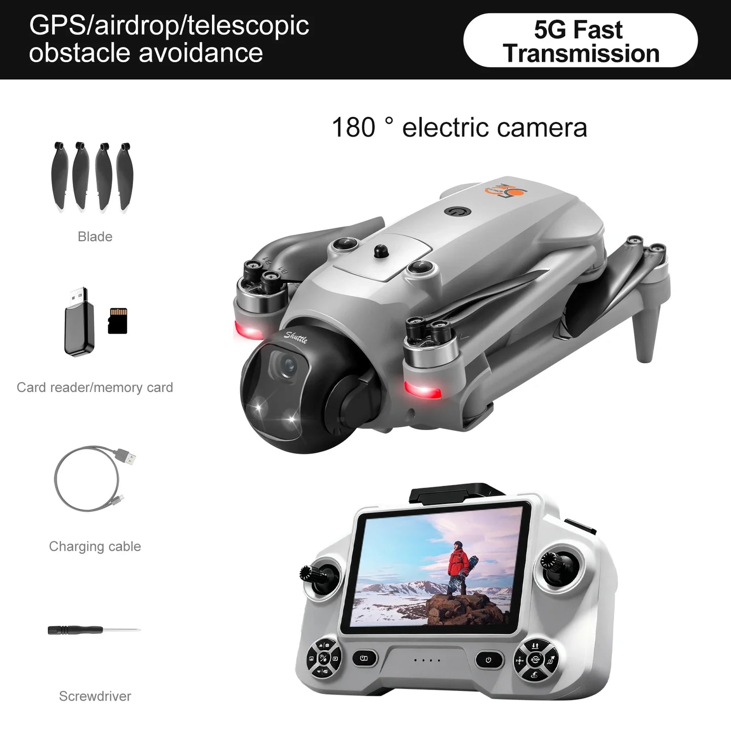 YL059 Airdrop Drone, 8K High-Definition Dual Cameras, Optical Flow Positioning, Professional Obstacle Avoidance