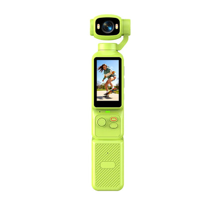 4K Handheld Gimbal Action Camera HD 180° Rotatable Lens Anti-shake Pocket Vlog Camera with Fill Light for Outdoor Sports
