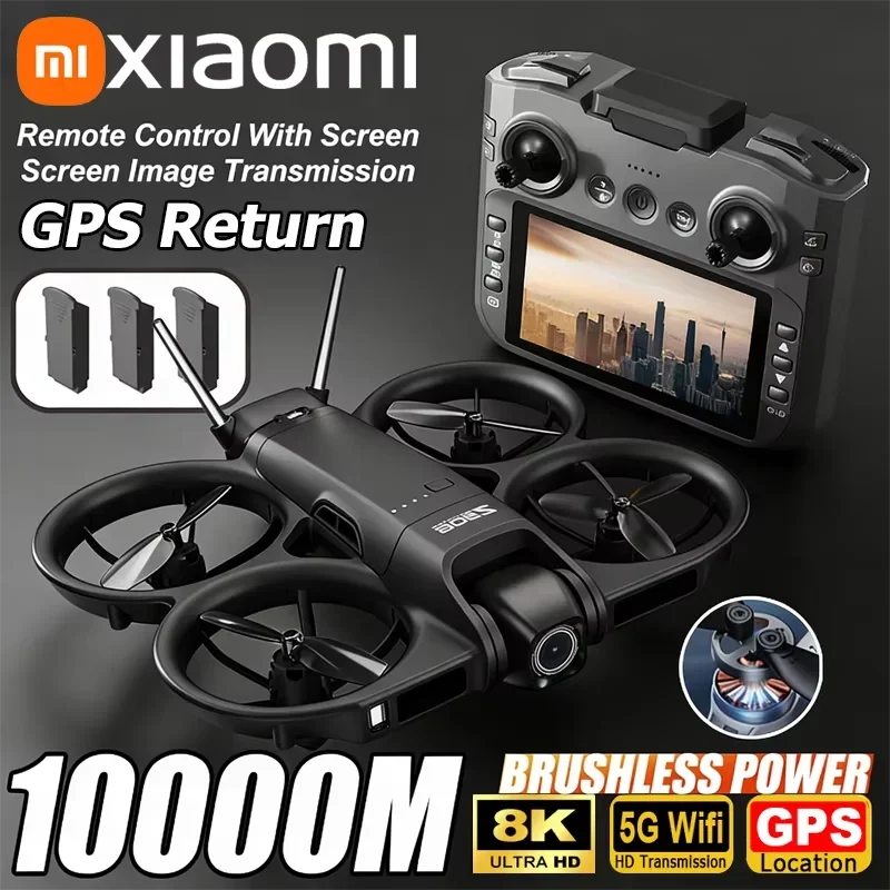 Xiaomi Z906 Drone 8K Aerial HD Intelligent Avoiding Obstacle With Larger Screen Remote Control Folding Brushless Power GPS Drone
