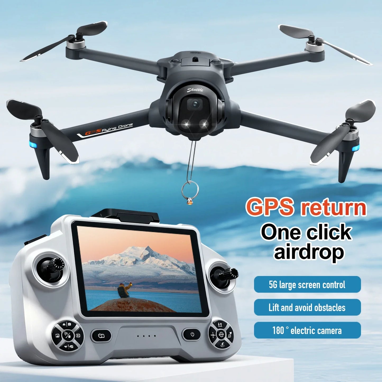 YL059 Airdrop Drone, 8K High-Definition Dual Cameras, Optical Flow Positioning, Professional Obstacle Avoidance