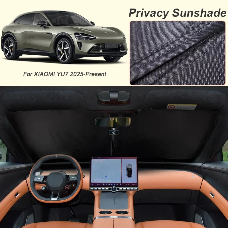Car Sun Shade Curtain UV Protection Window Blind For XIAOMI YU7 2025-Present Auto Heat Insulation Protect Cover Accessory