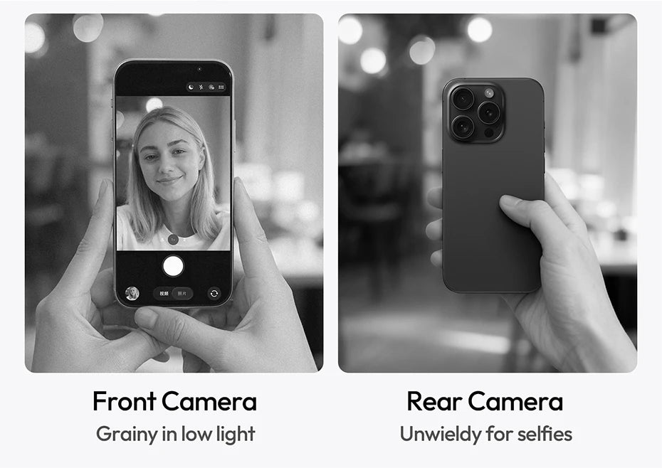 Ulanzi VM1 Vlog Selfie Monitor Screen for iPhone 17 16 15 Selfie Monitor Screen with Magnetic Ring Livestreaming Vlog Shots