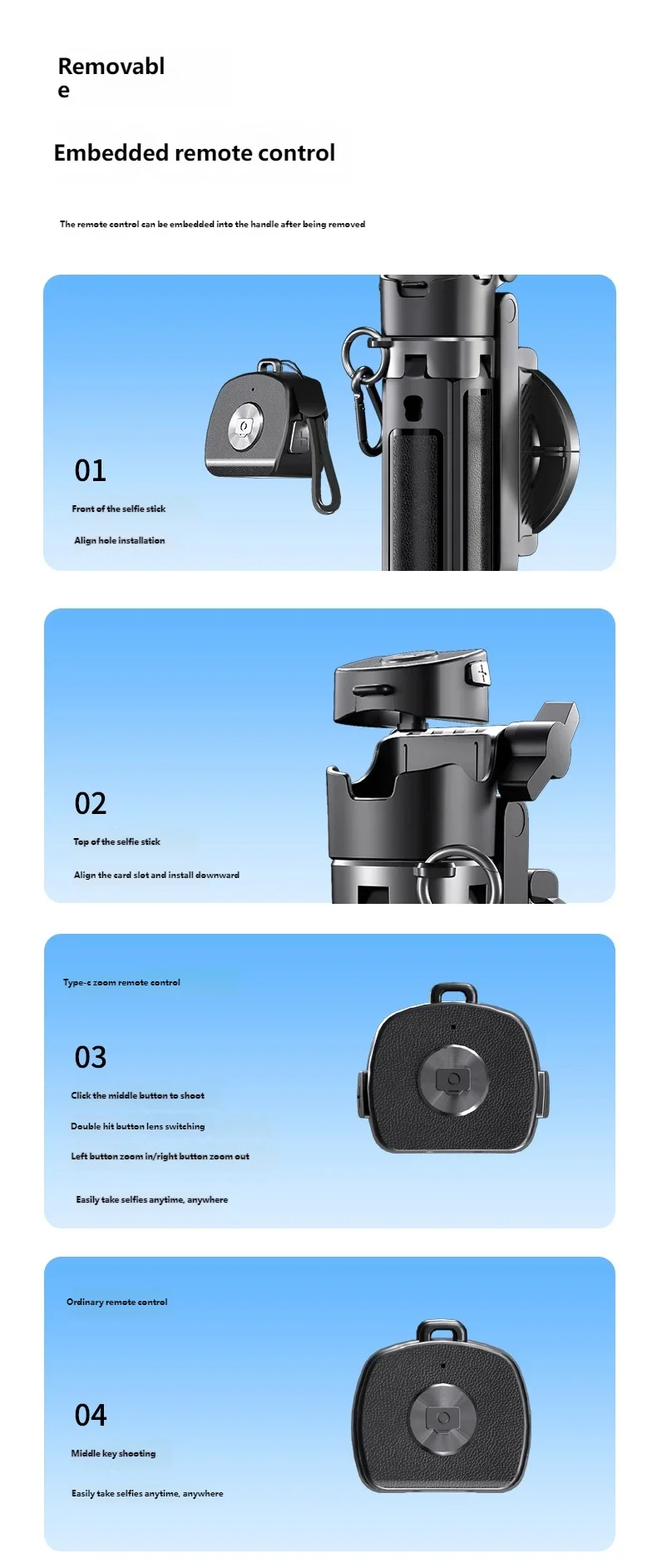 Magnetic Selfie Stick Tripod Anti-shake Extendable Phone Holder for Live Streaming Vlog Zoom Travel iPhone Samsung Android