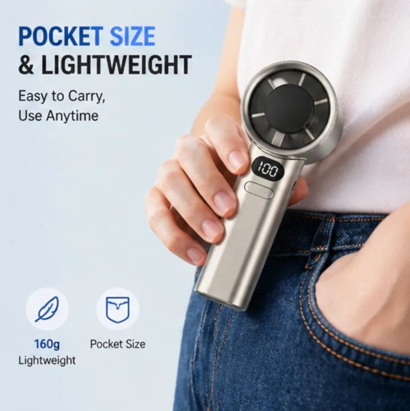 Xiaomi 100 Speed Adjustment Fan For Men Women Portable Bladeless Desktop Fans Rechargeable Instant Cooling Mini Handheld