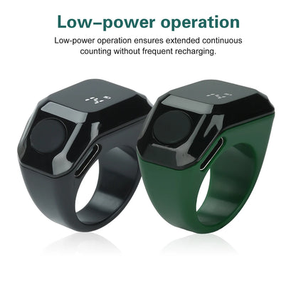 Portable Digital Display Counter Smart APP Ring Counter Bluetooth Counting Ring Time Reminder Wearable Tasbih Zikr Ring Misbah