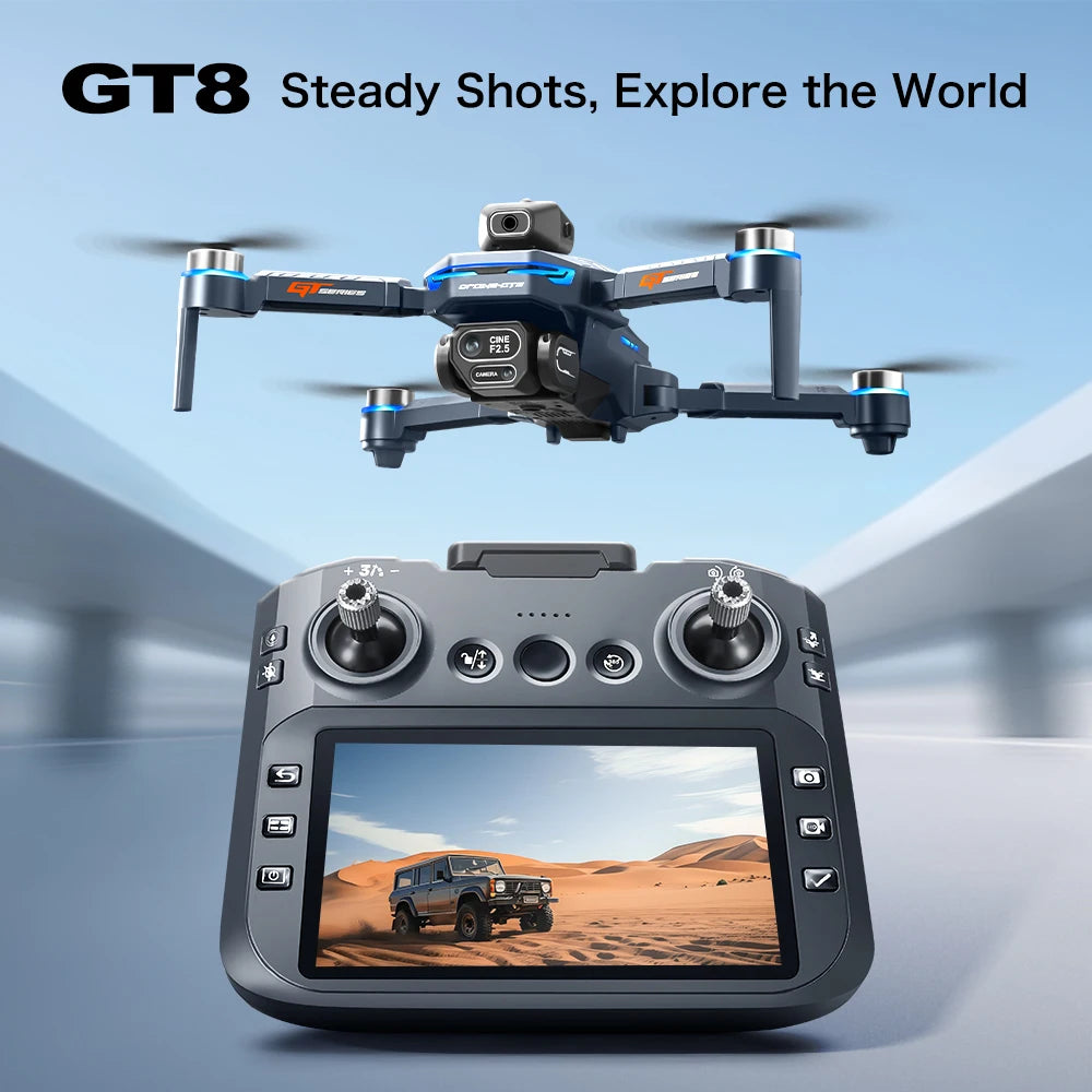 GT8 Mini Drone 8K WiFi GPS Professional HD Aerial Photography Quadcopter with Cameras Intelligent Obstacle Avoidance FPV UAV Toy