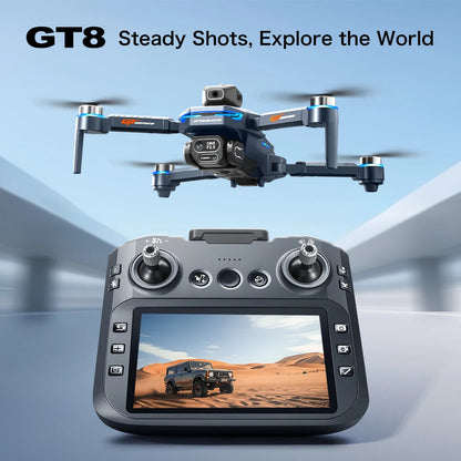 GT8 Mini Drone 8K WiFi GPS Professional HD Aerial Photography Quadcopter with Cameras Intelligent Obstacle Avoidance FPV UAV Toy