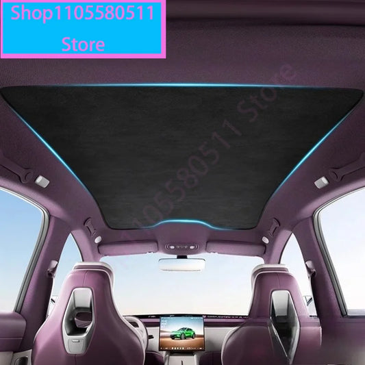 For Xiaomi YU7 SU7 2024 2025 Sunroof Sunshade Suede Anti-UV Heat Insulation Roof Glass Sun Shade Skylight Modification Accessory