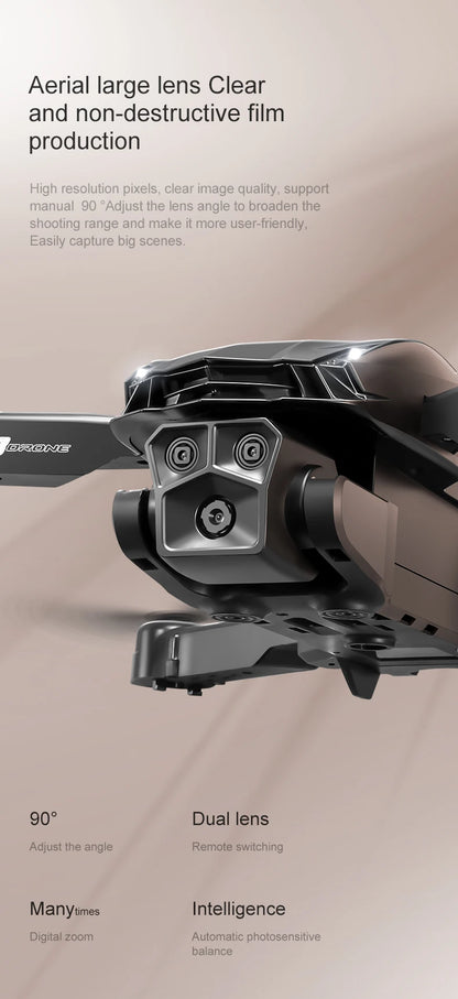 NewD88 4K RC Drone,360°Flip,Headless Mode,One Key Return,Altitude Hold,WiFi FPV,Dual Cam Switch,90°Lens Adjust,Birthday Gift Toy
