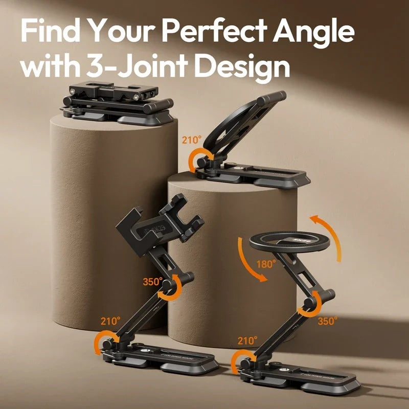 Original Ulanzi SK29 Foldable Magnetic Phone Stand Phone Clamp Selfie Stick Desktop Tripod 360° Rotation for Vlog Livestreaming
