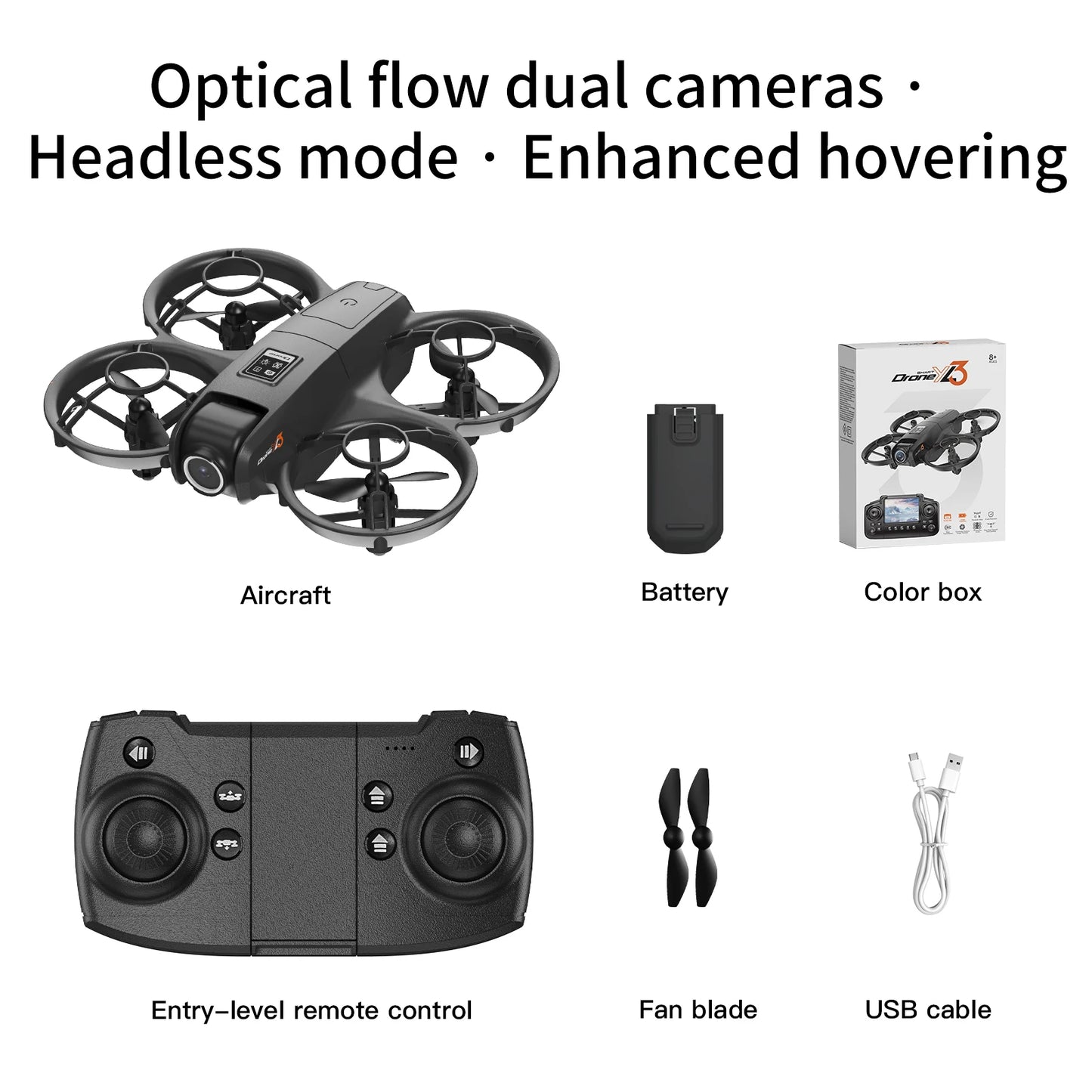 New YL3 Drone Dual Camera 5G WIFI Aerial Photography Aircraft Brushless Motor Remote Control Optical Flow Hover Aircraft UAV