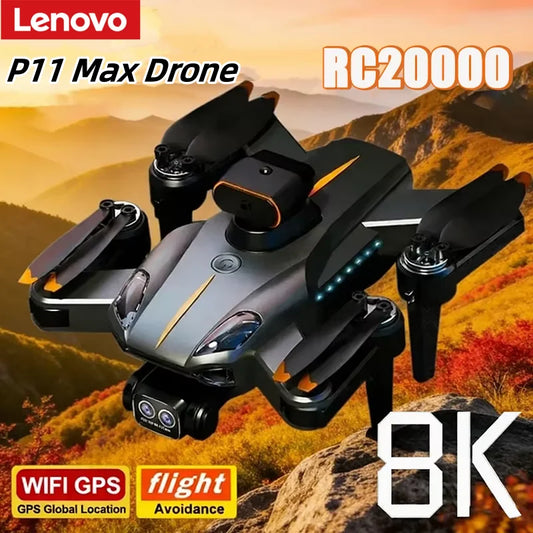 Lenovo P11 Max GPS Drone 8K HD 5G Professional Aerial Photography Dual Camera Obstacle Avoidanc Brushless Quadrotor 20000M 2026