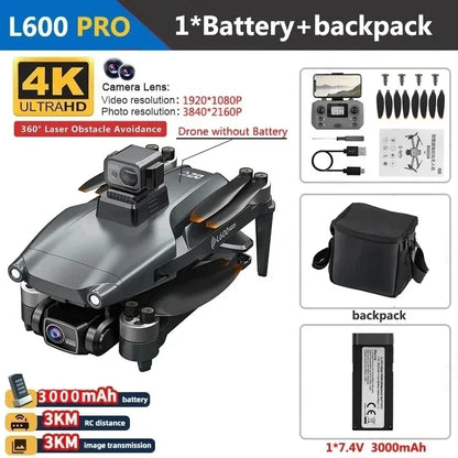 L600 PRO/L600 PRO MAX GPS Drone 4K Professional HD Camera 3-Axis Gimbal 5G FPV Brushless Optional Avoiding Obstacle Quadcopter