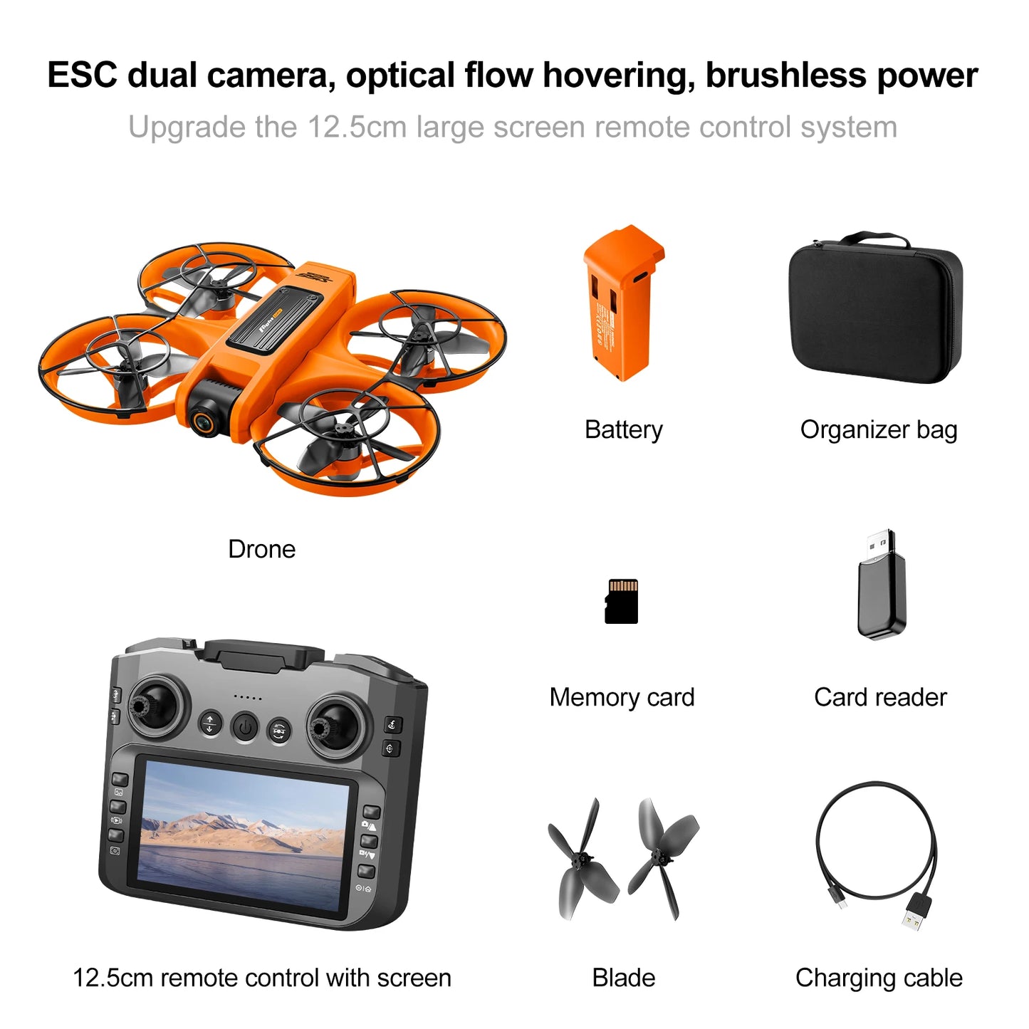 Professional Mini Drone S156 FPV 8K HD Camera Brushless Motor Obstacle Avoidance Foldable Quadcopter With LED Screen Remote