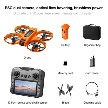 Professional Mini Drone S156 FPV 8K HD Camera Brushless Motor Obstacle Avoidance Foldable Quadcopter With LED Screen Remote