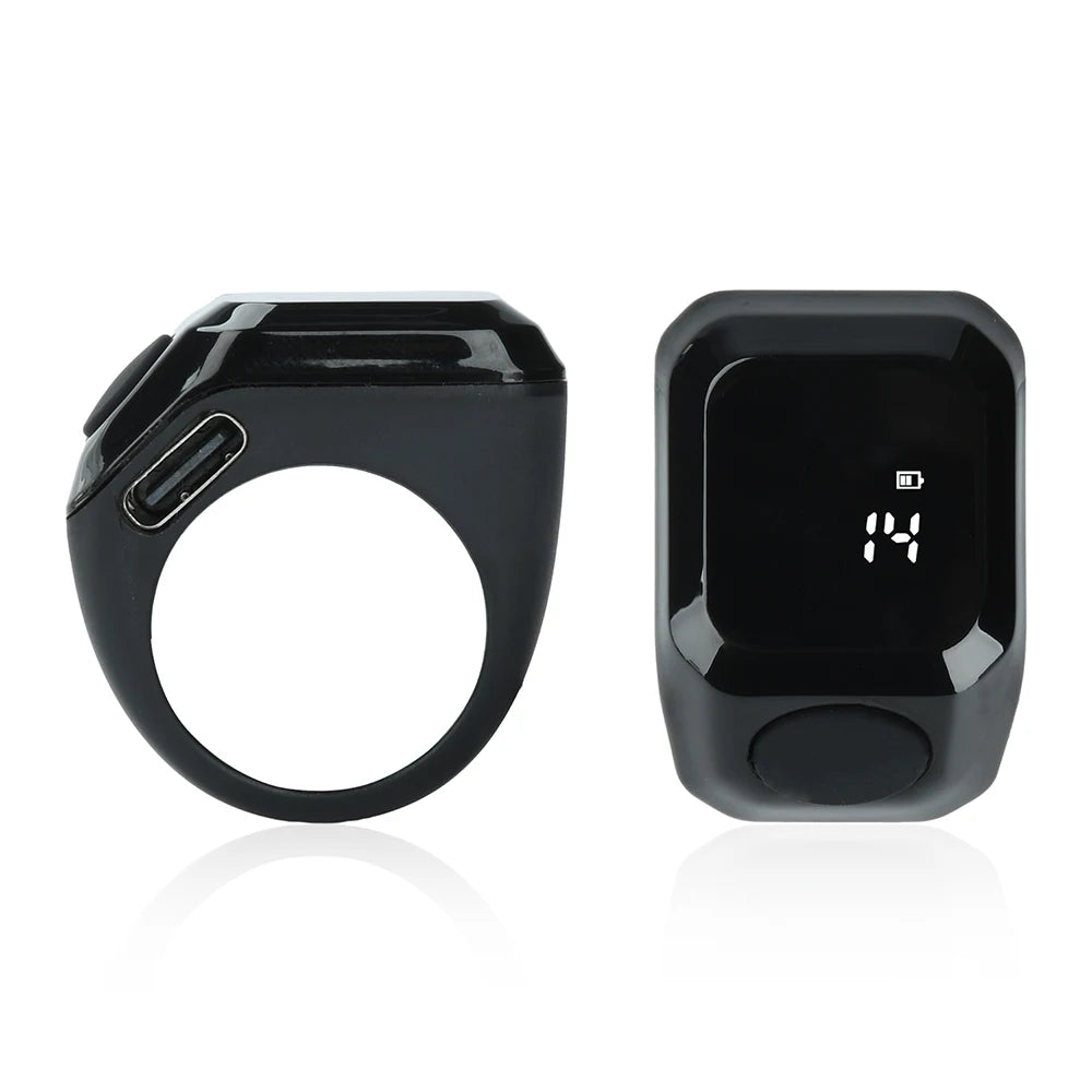 Digital Ring Counter Bluetooth APP Control OLED Display Silent Touch Type-C Rechargeable Muslims Zikr Ring Prayer Finger Counter