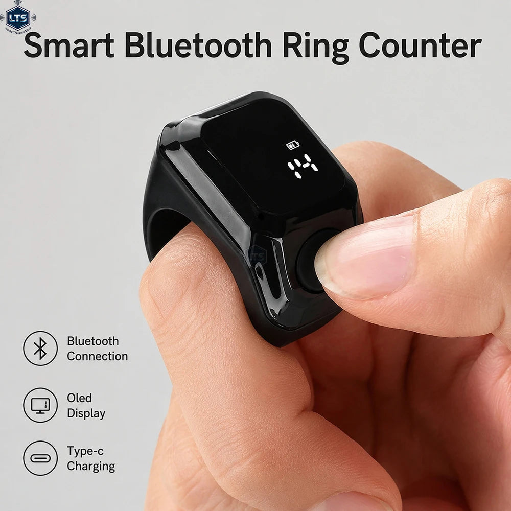 Smart APP Ring Counter Portable Digital Display Counter Bluetooth Counting Ring Time Reminder Wearable Tasbih Zikr Ring Misbah