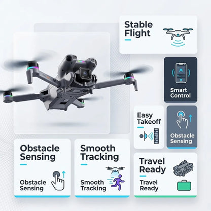 New K900 Max Folding Drone 8k Dual Cameras Screen Remote Control Helicopter GPS Obstacle Brushless Quadcopter Aerial Photography