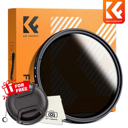 K&F Concept Variable ND Filter 67mm 58mm 82mm ND2 ND400 9 Stops Neutral Density Filter ND2-400 37-49mm 52mm 55mm 77mm 62mm 72mm