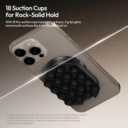 Ulanzi MA39 MagLock Suction Cup Phone Suction Mount Magnetic Stand Desktop Stand for Smartphone Glass Windows Mirrors Laptops