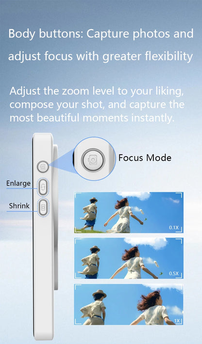 LINIM Magnetic Wireless Selfie Monitor Screen Phone Rear Camera for Vlog Live Stream Compatible for iPhone Android