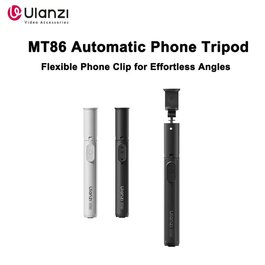 Original Ulanzi MT86 Auto Opening Selfie Stick Tripod With Cold Shoe Mount And 1.46m Extension For Vlog Live Streaming
